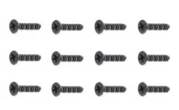 002-S029 Schneidschrauben 2,6x10mm Flachkopf/Kreuz 12St